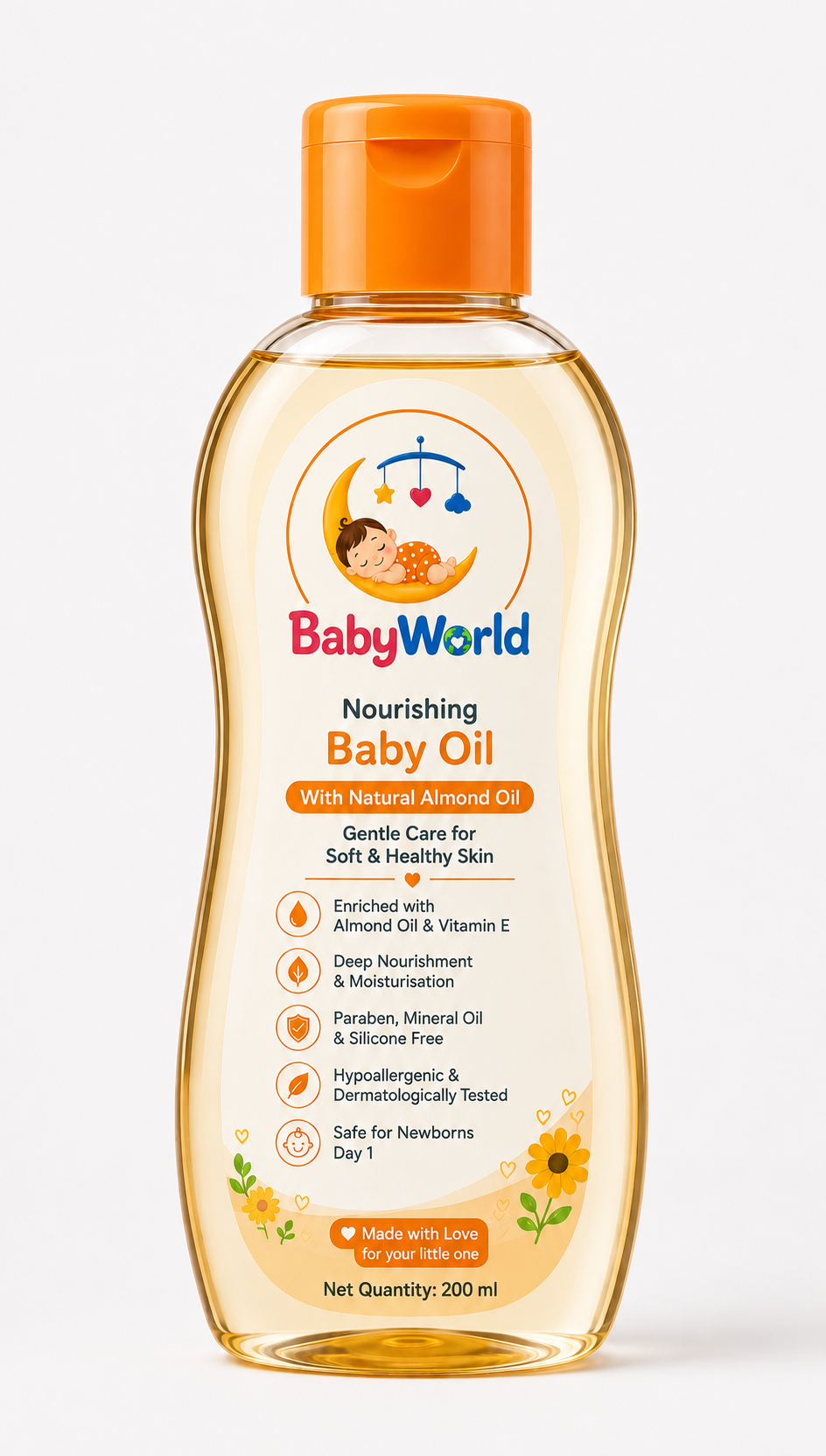 BabyWorld Baby Moisturising Oil | Gentle Baby Massage Oil