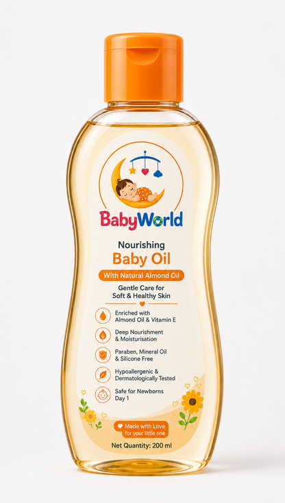 BabyWorld Baby Moisturising Oil | Gentle Baby Massage Oil