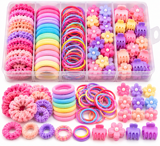 TEMPERIA Girls Hair Accessories Set – 95 PCS