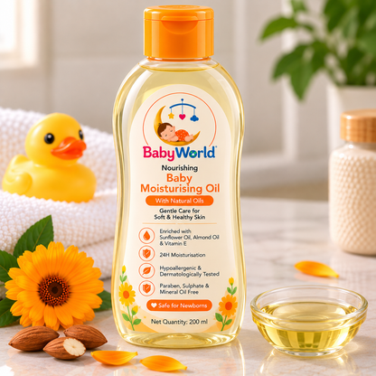 BabyWorld Baby Moisturising Oil | Gentle Baby Massage Oil